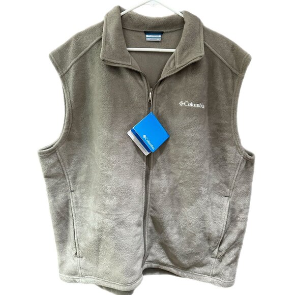 COLUMBIA Mens XXL Cathedral Peak Vest Tan NEW - Picture 1 of 7